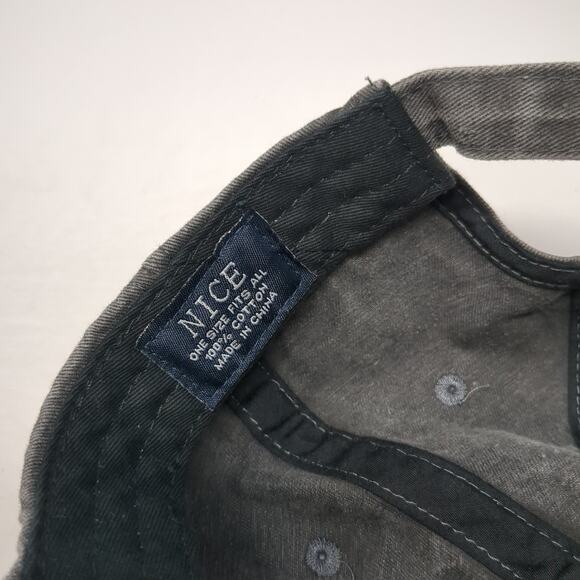 Nice Slideback Baseball Hat Solid Gray One Size Adjustable Casual Blank - Picture 9 of 9